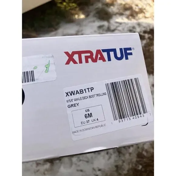 Xtratuf Women's 6" Gray Fleece Lined Ankle Deck Boots XWAB1TP Cold Weather Sz 6 - Picture 8 of 9